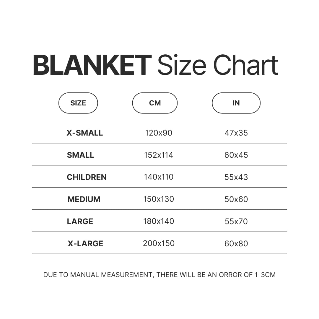 Blanket Size Chart - Apex Legends Merch