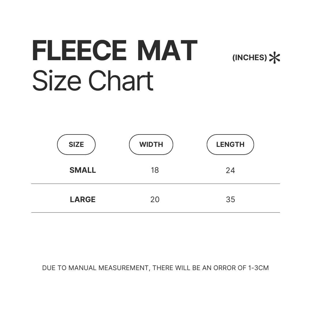 Fleece Mat Size Chart - Apex Legends Merch