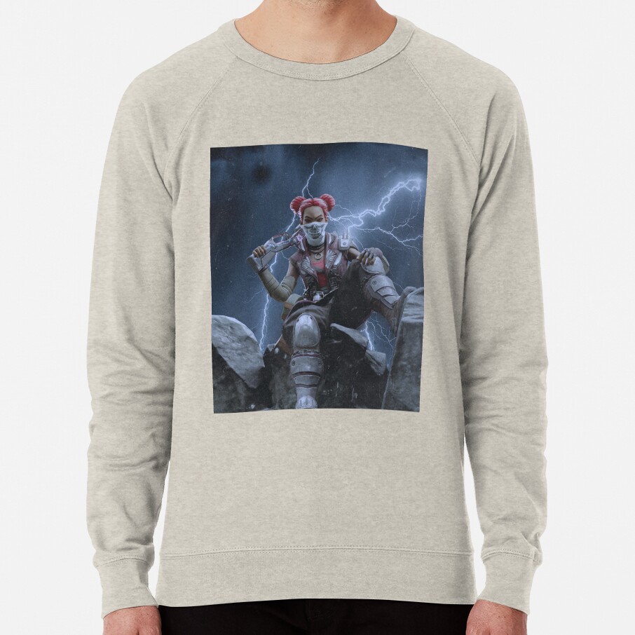 ssrcolightweight sweatshirtmensoatmeal heatherfrontsquare productx1000 bgf8f8f8 31 - Apex Legends Merch
